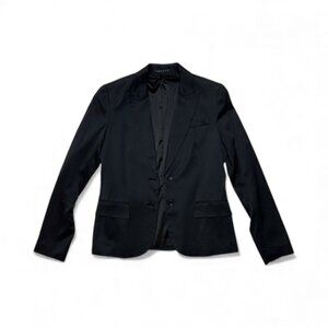 Theory Grey Ribbed Blazer